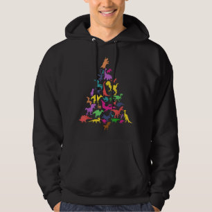 Dinosaur Julgran T-Rex Idea Kids & Dino Xma Hoodie