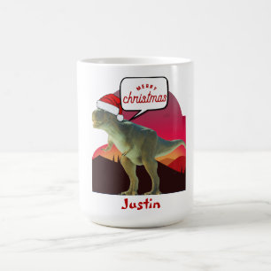 dinosaur-julklapp, personlig namn kaffemugg