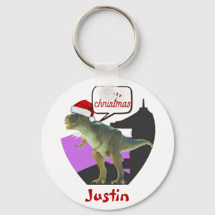 dinosaur-julklapp, personlig namn nyckelring