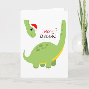 Dinosaur julpresent för barn, familjedekoration kort