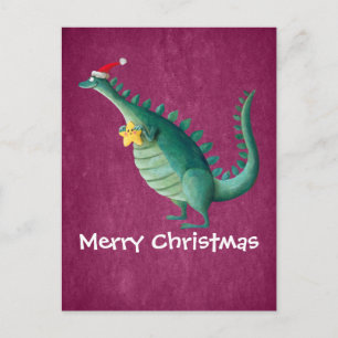 Dinosaur - jultomtenhjälpreda helg vykort