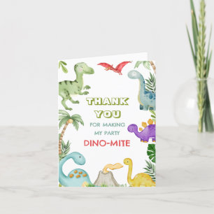 Dinosaur Jungle Birthday Tack Kort
