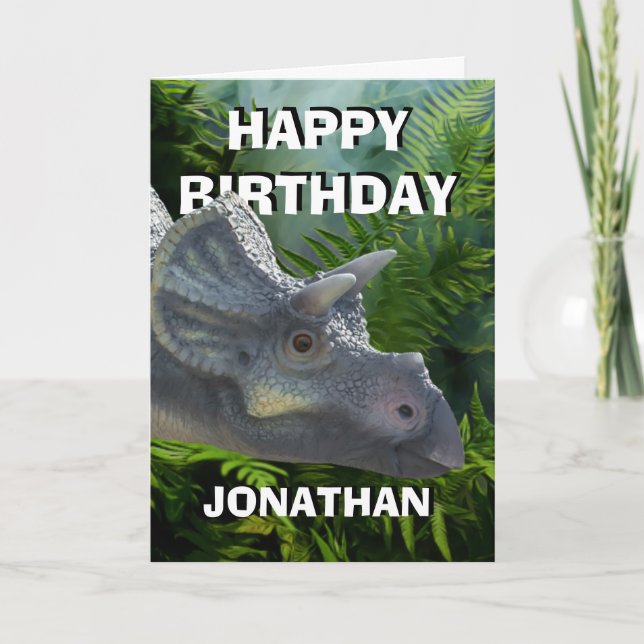 Dinosaur Jurassic Jungle Party Card Kort (Framsida)
