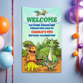 Dinosaur Jurassic Prehistorisk Cute Tecknad Välkom