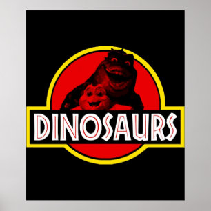 dinosaur jurrasic stil poster