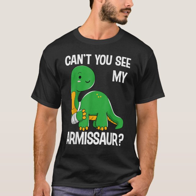 Dinosaur kan inte se min Armisaur Broken Bones T Shirt (Framsida)