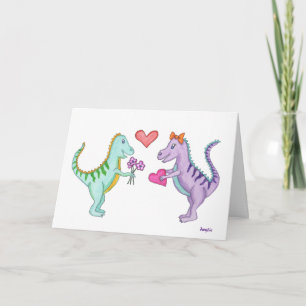 Dinosaur kärlek kort