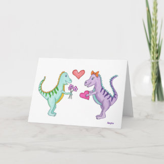 Dinosaur kärlek kort