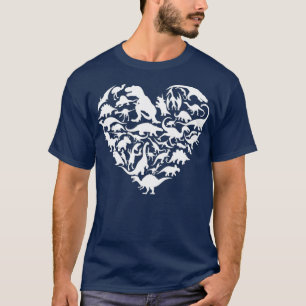 Dinosaur Kärlek Shirt for Boys Girls Kids Day Din T