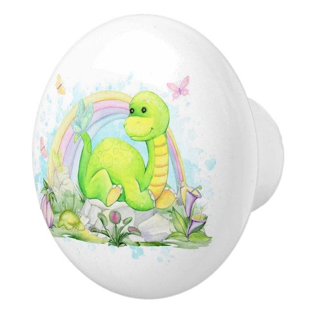 Dinosaur keramisk knopp (Höger)