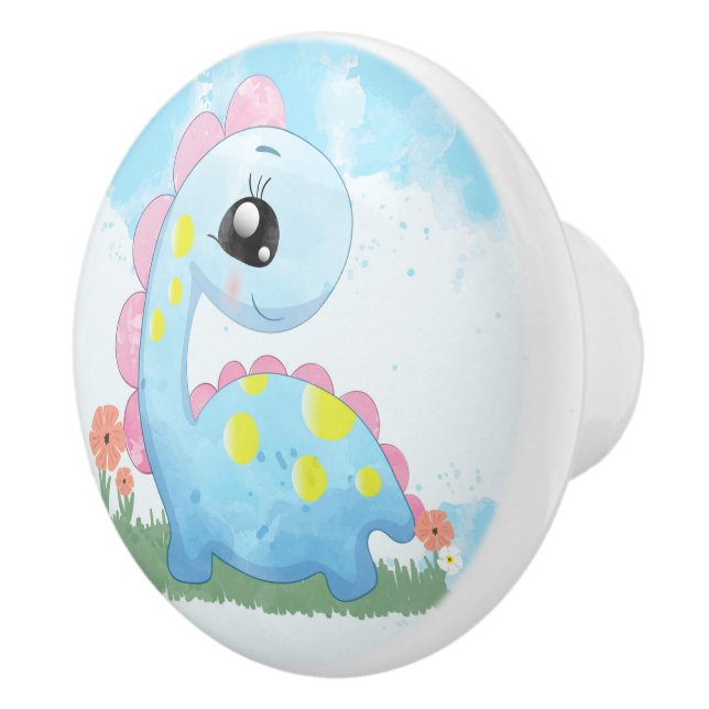 Dinosaur keramisk knopp (Höger)