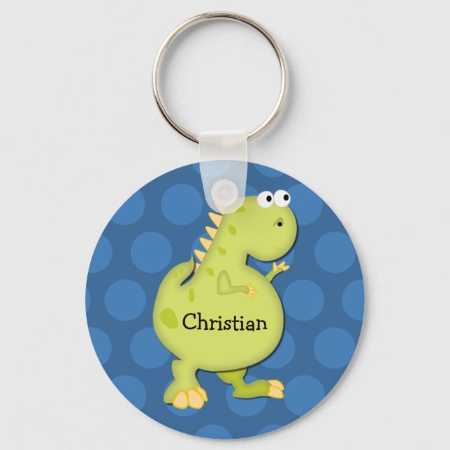 Dinosaur Keychain blue Nyckelring (Framsida)