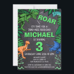Dinosaur Kids Boy Birthday Dino Trex Jurassic Inbjudningar<br><div class="desc">Den här dinosauridesignen är underbar för födelsedagspojken i ditt liv. Ge är en dag med dinokarsten med den här dinokemiska designen med trex,  triceratops,  brontosaurus och raptor.</div>