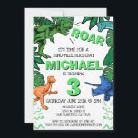 Dinosaur Kids Boy Dino Trex Jurassic Birthday Inbjudningar<br><div class="desc">Den här dinosauridesignen är underbar för födelsedagspojken i ditt liv. Ge är en dag med dinokarsten med den här dinokemiska designen med trex,  triceratops,  brontosaurus och raptor.</div>