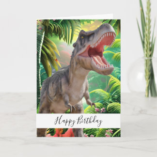 Dinosaur Kids Jurassic Trex födelsedagskort Kort