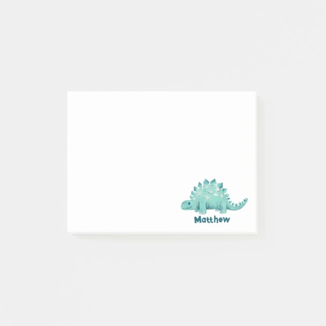 Dinosaur Kids Namn Post-it Block (Framsida)