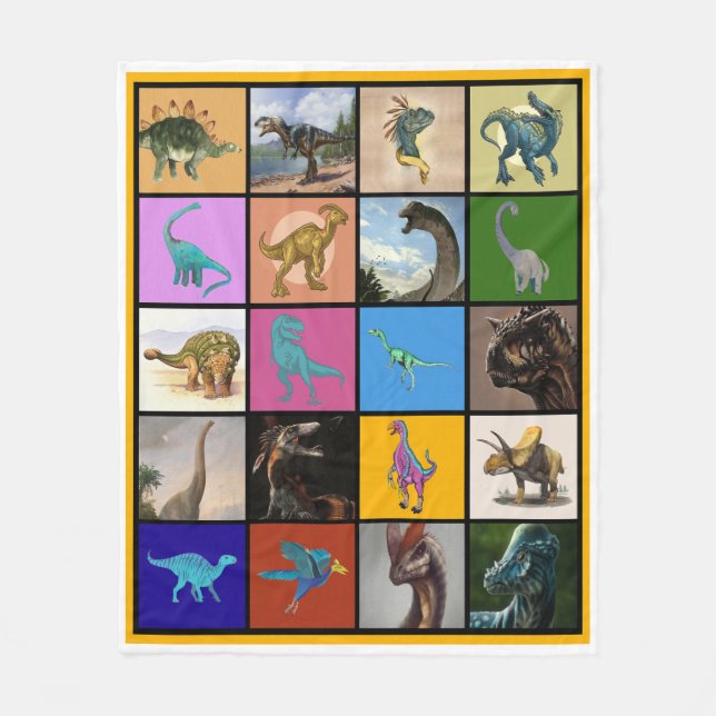 Dinosaur Kinds Fleecefilt (Framsidan)