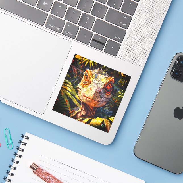 Dinosaur Klistermärken (Laptop med iPhone)