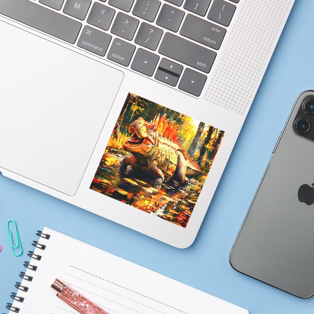 Dinosaur Klistermärken (Laptop med iPhone)