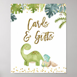 Dinosaur-kort och presentkort poster