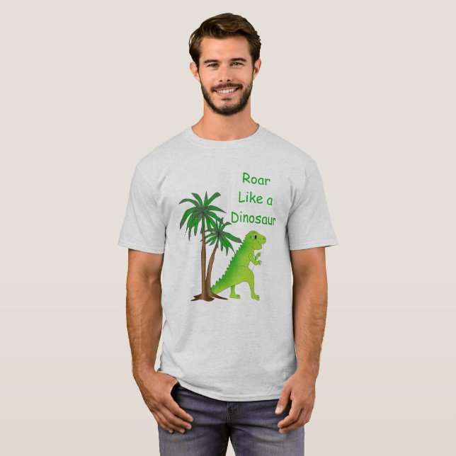 Dinosaur Land Cute Dino T Shirt (Hel framsida)