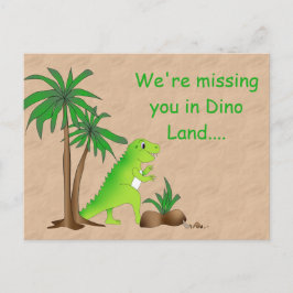 Dinosaur Land Cute Dino Vykort