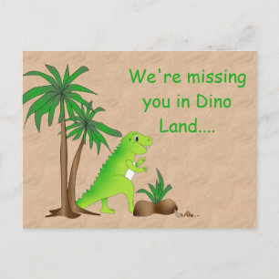 Dinosaur Land Söt Dino Vykort