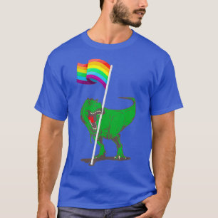 Dinosaur Lgbt Flagga Shirt Funny Gay pride Rainbow T