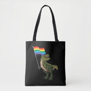 Dinosaur LGBT Gay Lesbisk Transgender Nonbinary Tygkasse