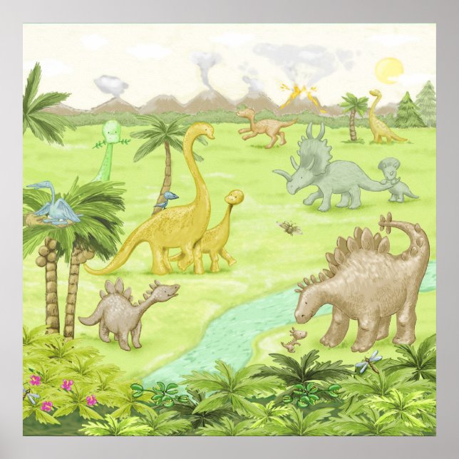 Dinosaur liggande poster (Framsidan)