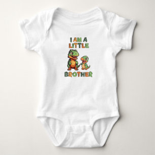 Dinosaur lillebror baby bodysuit t shirt