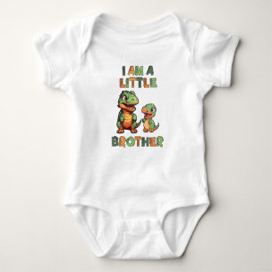Dinosaur Little Brother Baby Bodykostym T Shirt