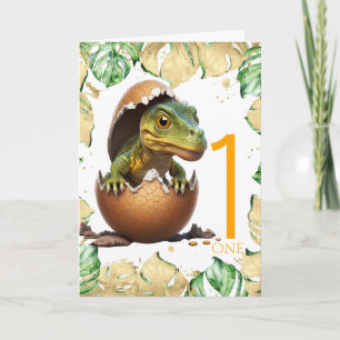 Dinosaur lycklig baby-jungelkort kort