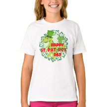 Dinosaur Lycklig St. PaT-Rex Day T-Shirt