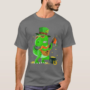 Dinosaur Lycklig St Pat Trex Day Dino St Patricks T Shirt