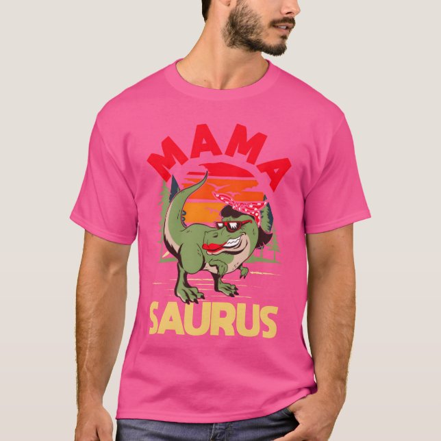 Dinosaur Mamma Funny Dino Mor lustigt T Shirt (Framsida)