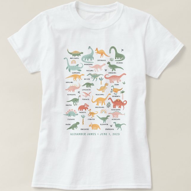 Dinosaur Mamma på väg T Shirt (Dinosaur Theme Mommy To Be T-Shirt by Painted Paperie
)