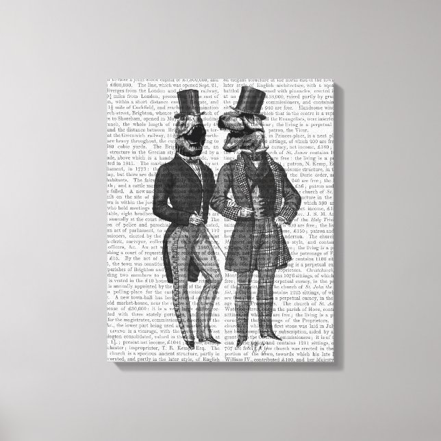 Dinosaur Manar är ute i natt Canvastryck (Framsida)