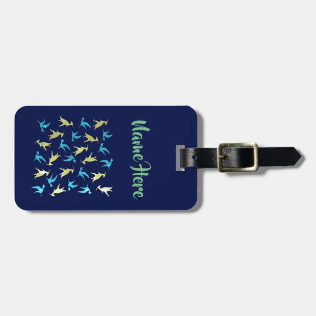 Dinosaur, mandala triceratops anpassningsbar Lugga Bagagebricka (Horisontell Framsida)