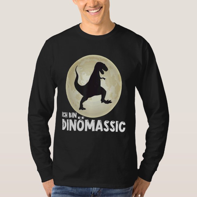 Dinosaur Måne Retro Rex-Dinomassic från retacous T Shirt (Framsida)