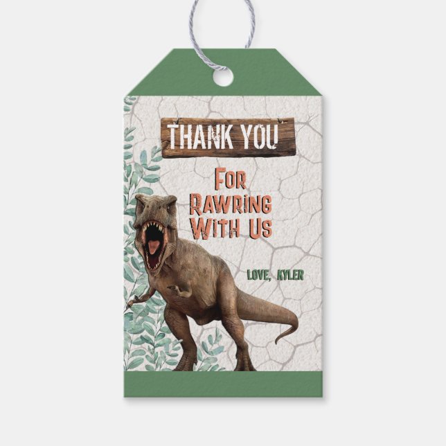 Dinosaur-Märkre Presentetikett (Framsidan)