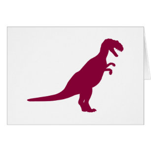 Dinosaur Maroon Hälsningskort