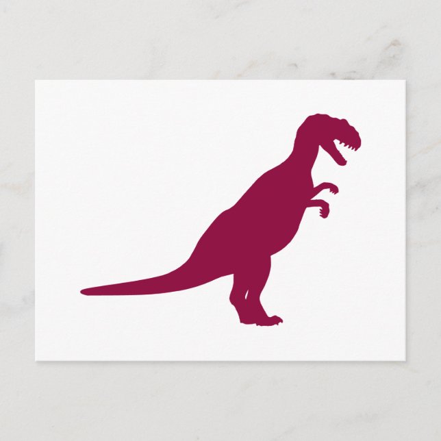 Dinosaur Maroon Vykort (Framsida)