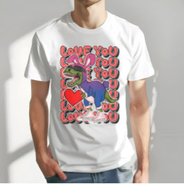 Dinosaur med С ostume i Bisexual Flagga Färg T Shirt