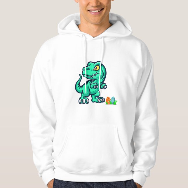 dinosaur med ägg hoodie (Framsida)