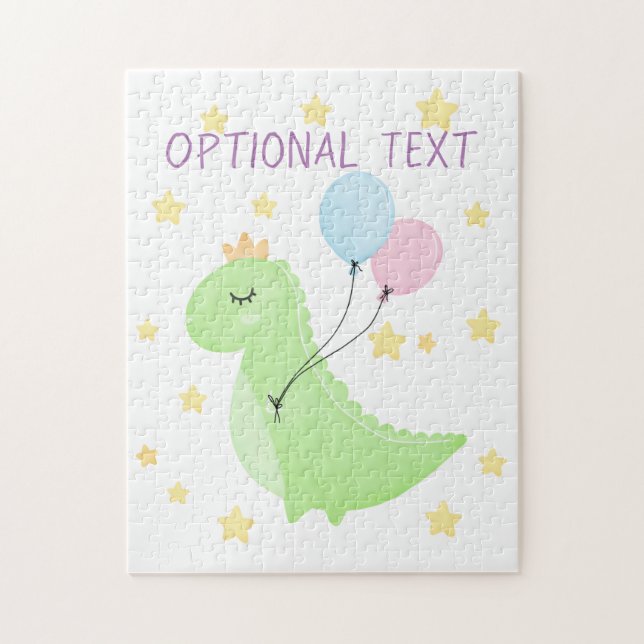 Dinosaur med ballonger pussel (Vertikal)