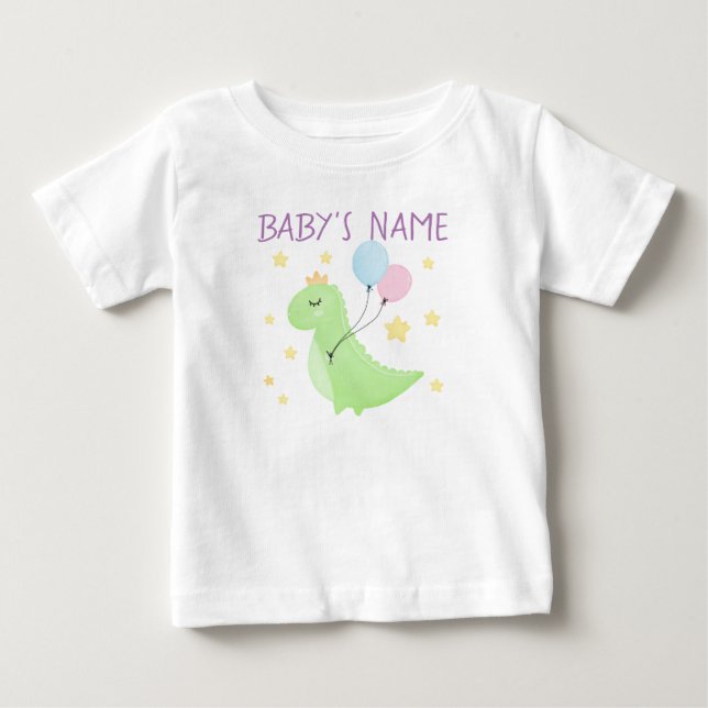 Dinosaur med ballonger t shirt (Framsida)