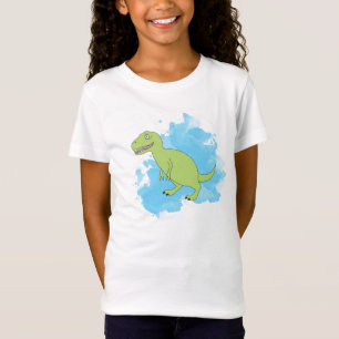 Dinosaur med blå färg t shirt
