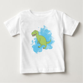 Dinosaur med blå färg t shirt