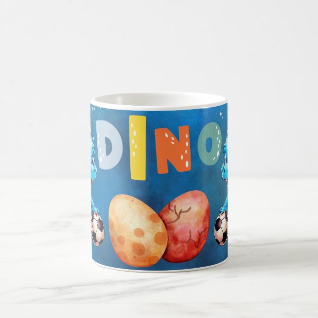 Dinosaur med färgrik förhistorisk • Rolig barn-din Kaffemugg (Center)